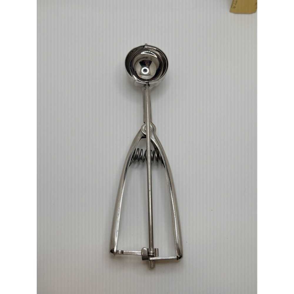 Pampered Chef Stainless Steel Spring Loaded Scoop Cookie Dough Ice Cream Vintage